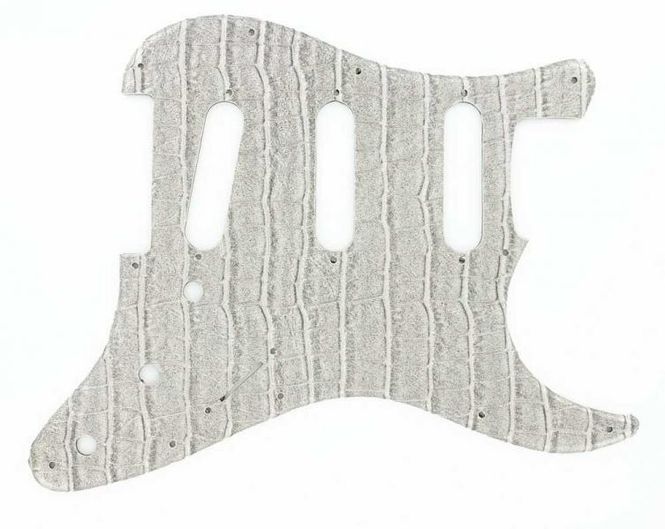 Hovedbilde Stratocaster SSS - SynSkin Crocodile - silver