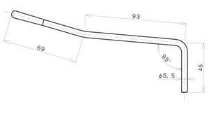 Hovedbilde Arm push in 5.5mm - krom