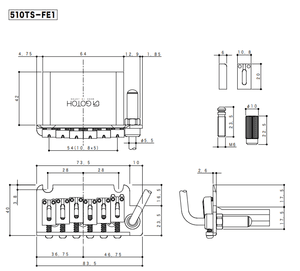 Hovedbilde Gotoh 510T-FE1 Tremolo med 37mm FST blokk - svart